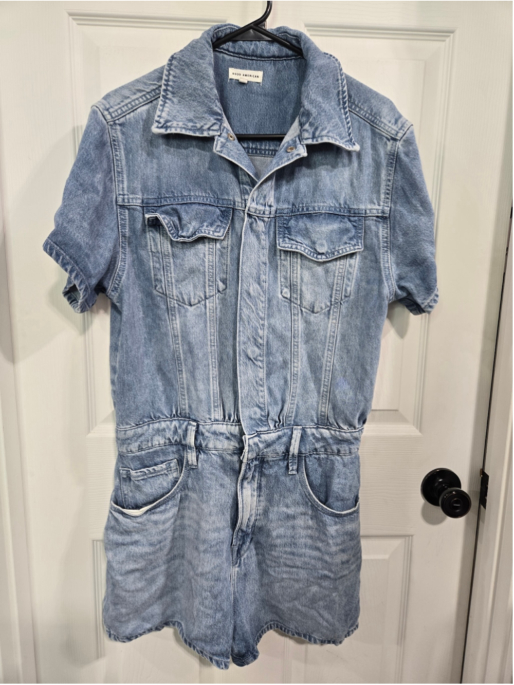 Women's Good American Denim Romper Size 2 Blue